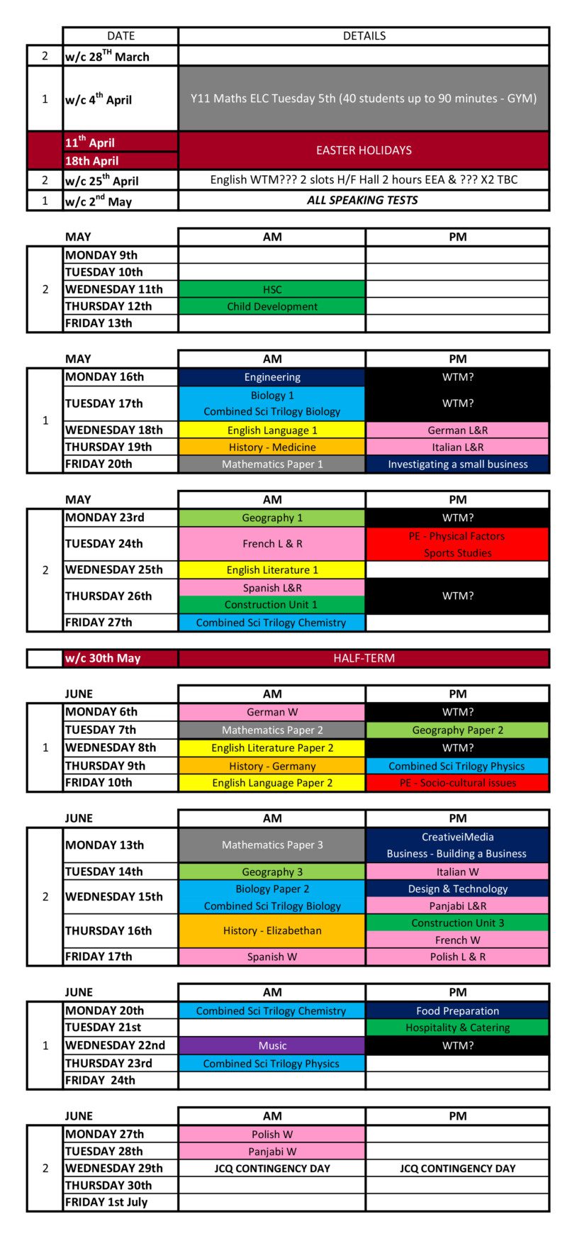 Master Exam Timetable - Summer 2022 (18-02-2022)V2.xlsx
