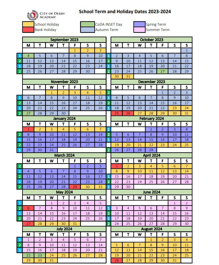 School Day Timings - City of Derby Academy